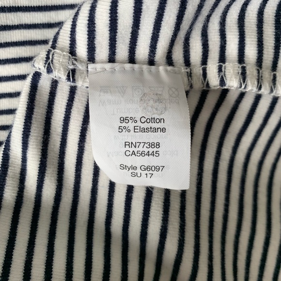 J. Crew cotton navy/white striped boat neck top, size S - Picture 5 of 7